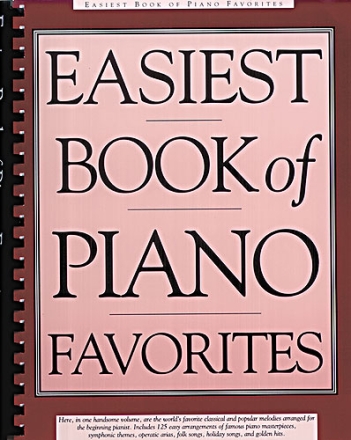 EASIEST BOOK OF PIANO FAVORITES