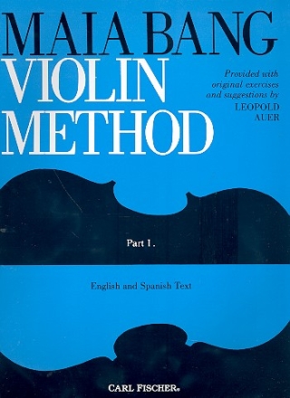 Violin Method vol.1 (en/sp) provided with original exercises and suggestions by L. Auer