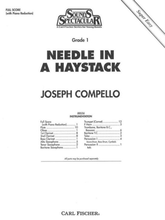 Joseph Compello Needle In A Haystack Blasorchester Partitur