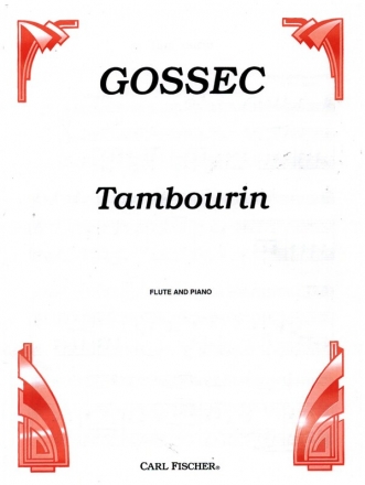 Tambourin for flute and piano