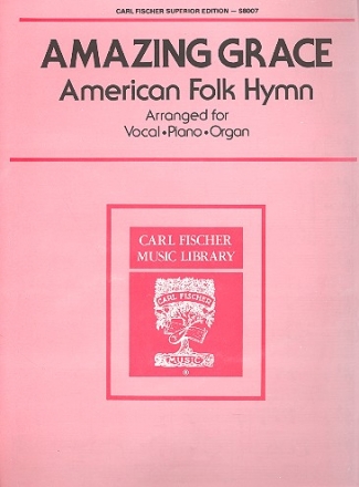 Amazing grace American folk hymn for voice and piano (organ) Simon, W., arr.