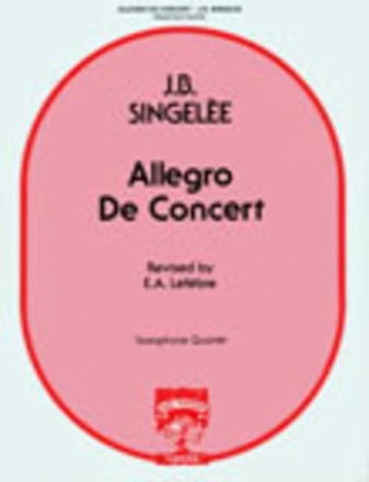 Jean Singelee Allegro De Concert 5 Saxophone Partitur und Stimmen