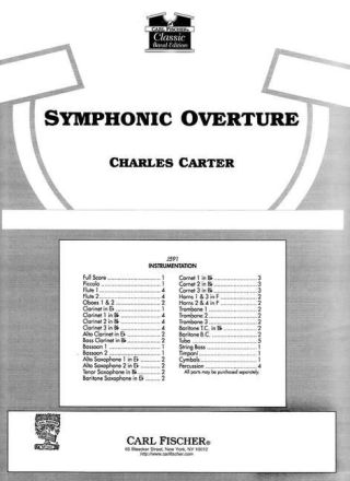 Charles Carter Symphonic Overture sinfonisches Blasorchester Partitur