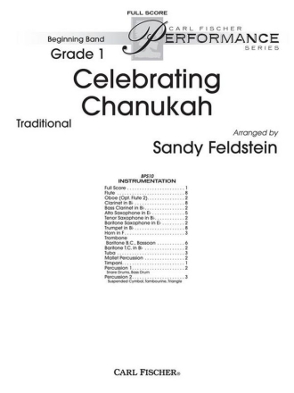 Traditional, Sandy Feldstein Celebrating Chanukah Blasorchester Partitur