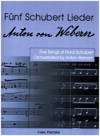 5 Schubert Lieder fr Sinfonieorchester Partitur