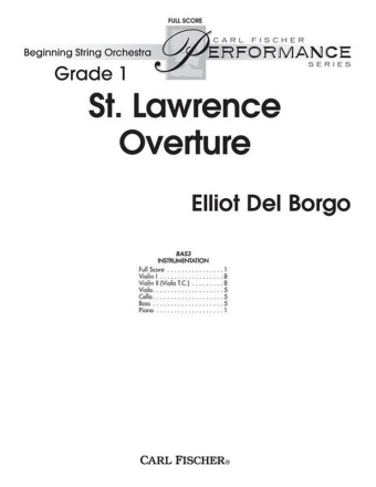 Elliot del Borgo St. Lawrence Overture Streichorchester Partitur