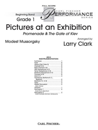 Modest Mussorgsky Pictures At An Exhibition Blasorchester Partitur