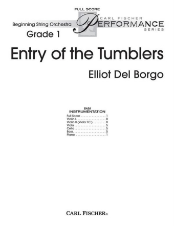 Elliot del Borgo Entry Of The Tumblers Streichorchester Partitur