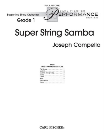 Joseph Compello Super String Samba Streichorchester Partitur