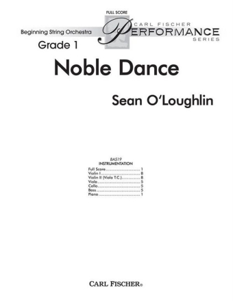 Sean O'Loughlin Noble Dance Streichorchester Partitur