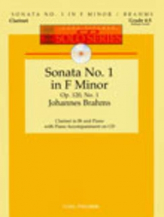 Johannes Brahms Sonata No. 1 in F Minor Klarinette und Klavier Studienpartitur + CD