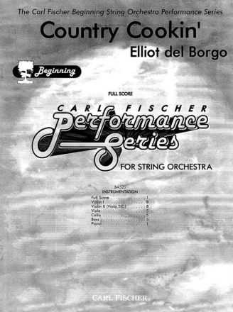 Elliot del Borgo Country Cookin Streichorchester Partitur