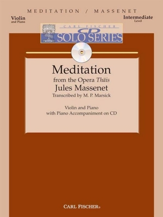 Jules Massenet Meditation From The Opera 'Thais' Violine und Klavier Klavierauszug mit Solostimme