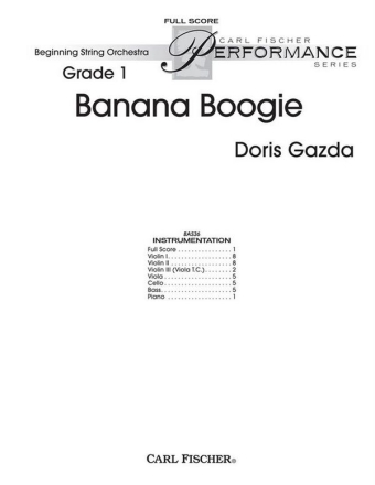 Doris Gazda Banana Boogie Streichorchester Partitur