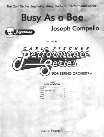 Joseph Compello Busy As A Bee Streichorchester Partitur