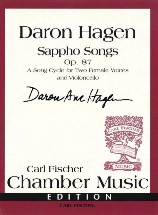 Daron Hagen Sappho Songs Frauenchor und Violoncello Partitur