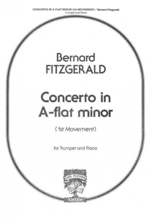 Bernard Fitzgerald Concerto In A Flat Minor - Mvt. I Trompete und Klavier Klavierauszug mit Solostimme