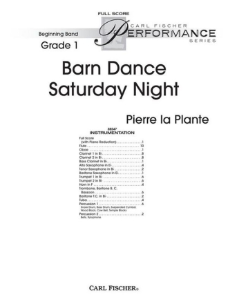 Pierre La Plante Barn Dance Saturday Night Blasorchester Partitur