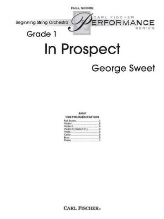 George Sweet In Prospect Streichorchester Partitur