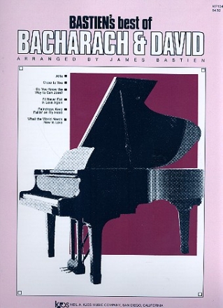 Bastien's Best of Bacharach and David for piano