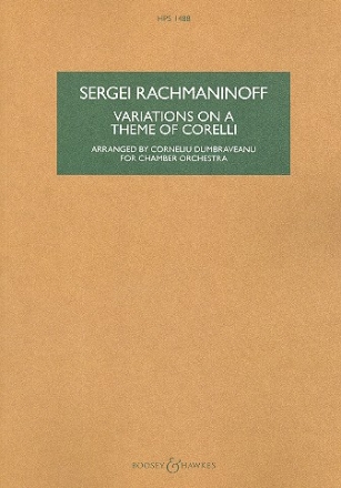 Variations on a Theme of Corelli for chamber orchestra study score
