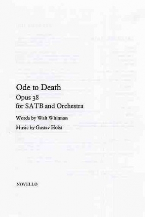 Gustav Holst, Ode To Death Op.38 SATB and Piano Partitur