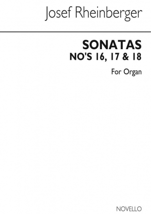 Josef Rheinberger, Sonatas 16-18 for Organ Orgel Buch