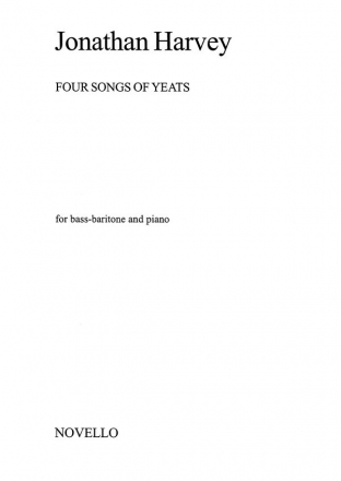 Jonathan Harvey, Four Songs Of Yeats Baritone Voice, Bass Voice and Piano Buch