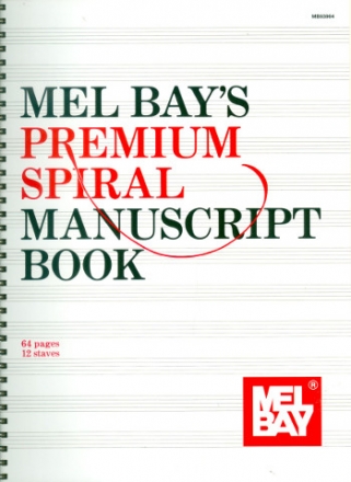 Premium Spiral Manuscript Book Din A4 64 Pages 12 Staves