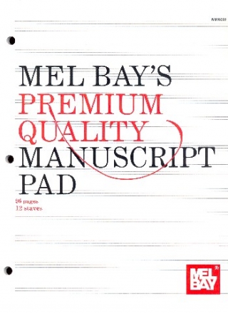 Premium Quality Manuscript Pad 12-Stave 96 Pages Din A4