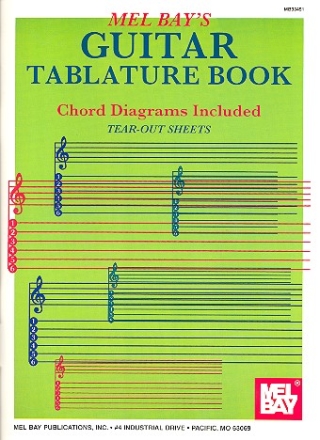 Guitar Tablature Book Chord (+Chord Diagrams)  Gitarren-Tabulatur-Notenpapier