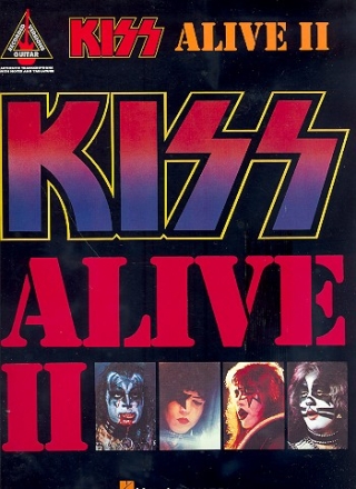 Kiss: Alive II songbook vocal/guitar/tab recorded guitar versions