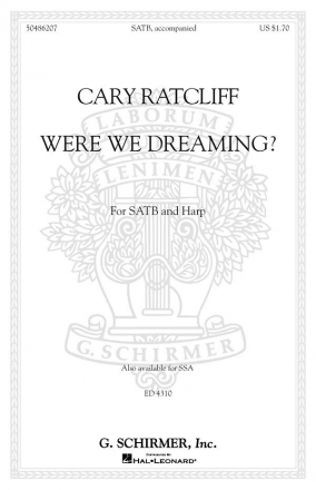 Were We Dreaming? for  mixed choir and harp choral score