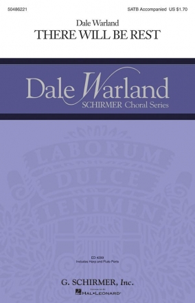 Dale Warland, There Will Be Rest SATB + Harp Chorpartitur