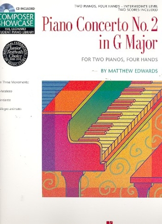 Piano Concerto No.2 in G Major (+CD) for 2 pianos 4 Hands 2 scores