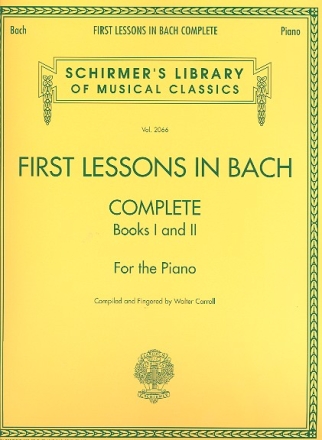 First lessons in Bach vol.1+2 for piano