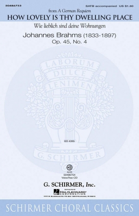 Johannes Brahms, How Lovely Is Thy Dwelling Place SATB Chorpartitur