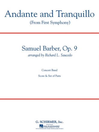 Samuel Barber, Andante And Tranquillo Concert Band Partitur + Stimmen