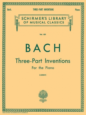 Johann Sebastian Bach, Fifteen Three-Part Inventions Klavier Buch