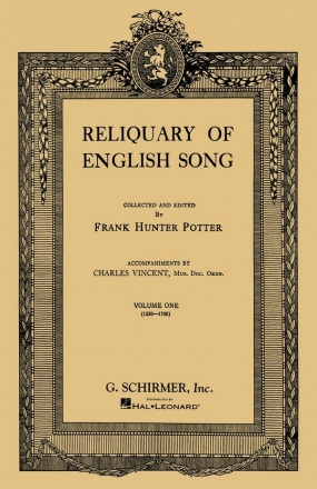 Reliquary of English Songs - Volume 1 Vocal and Piano Buch