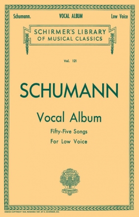 Robert Schumann, Vocal Album Low Voice and Piano Buch