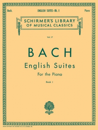 Johann Sebastian Bach, English Suites Book 1 Klavier Buch