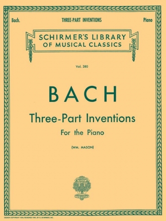 Johann Sebastian Bach, Fifteen Three-Part Inventions Klavier Buch