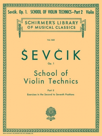 School of Violin Technics, op.1 vol.2 for violin