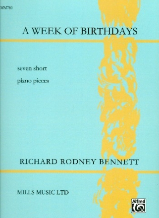 A Week of Birthdays for piano