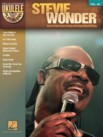 HL00116736 Stevie Wonder (+CD): ukulele playalong vol.28 songbook melody line/lyrics/chords