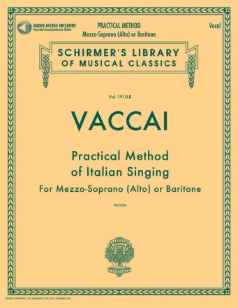 Practical Method of Italian Singing (+Online Audio) for mezzo-soprano (alto) or baritone