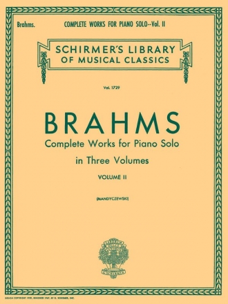 Johannes Brahms, Complete Works For Piano Solo Volume 2 Klavier Buch