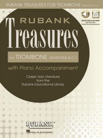 Rubank Treasures for Trombone (Baritone B.C.) Posaune Buch + Online-Audio