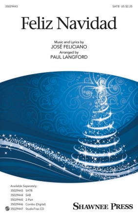 Feliz Navidad for mixed choir and piano choral score